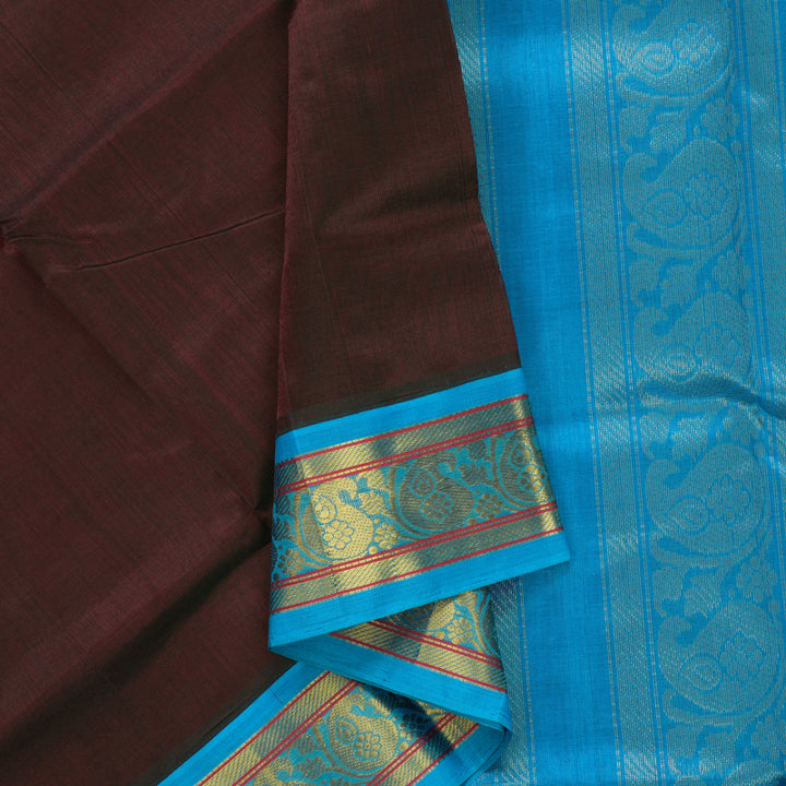 Hayagrivas Deep Wine Pure Silk Cotton Saree SSCBF34D1-37