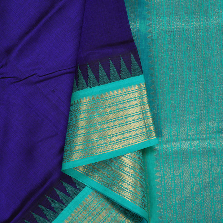 Hayagrivas Royal Blue Pure Silk Cotton Saree SSCBF34D3-42