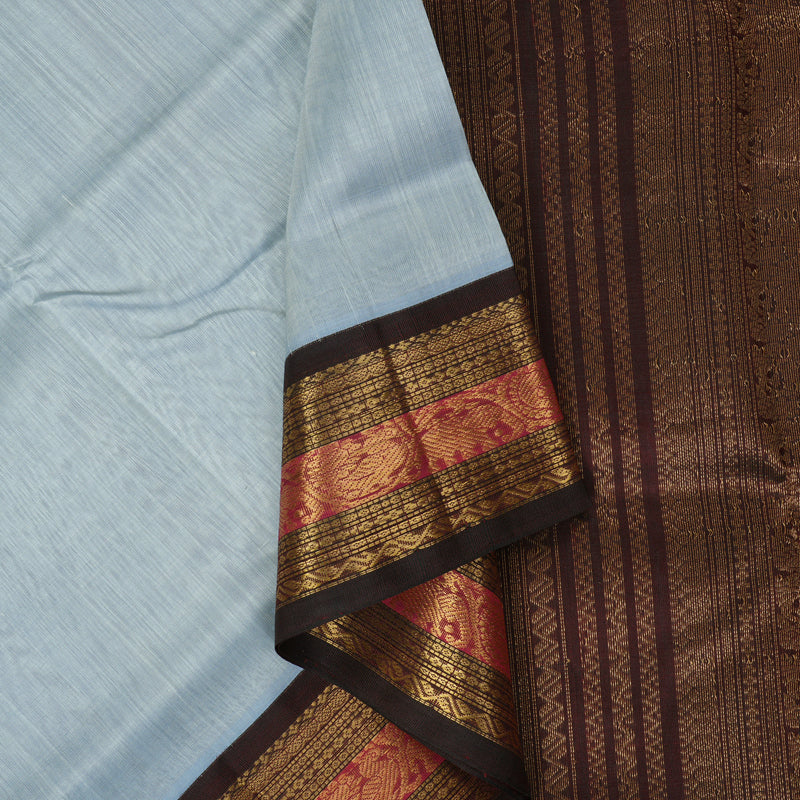 Hayagrivas Ash Grey Pure Silk Cotton Saree SSCBF34D2-2