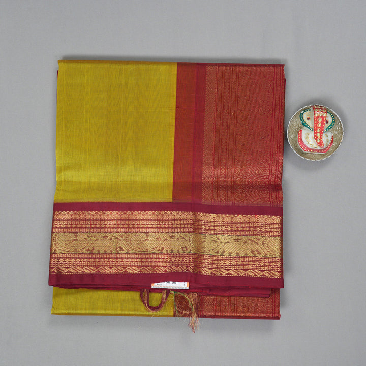 Hayagrivas Sampanga Yellow Pure Silk Cotton Saree SSCBF34D2-4