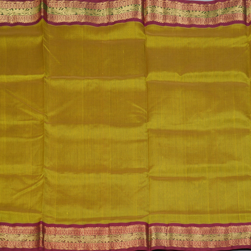Hayagrivas Sampanga Yellow Pure Silk Cotton Saree SSCBF34D2-4