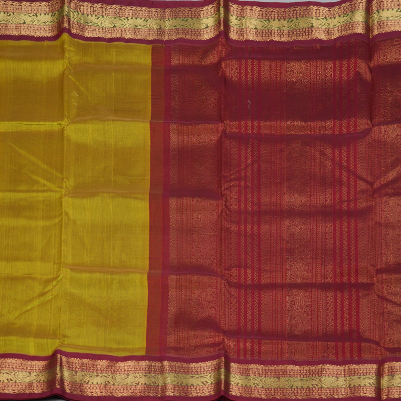 Hayagrivas Sampanga Yellow Pure Silk Cotton Saree SSCBF34D2-4