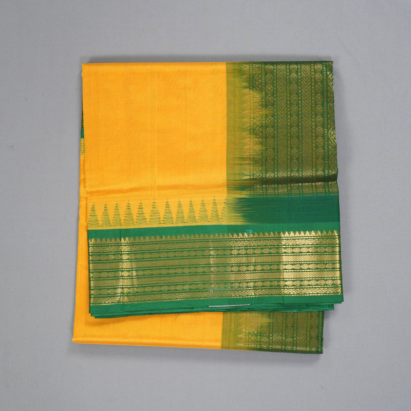Hayagrivas Yellow Pure Silk Cotton Saree SSCBF34D3-11