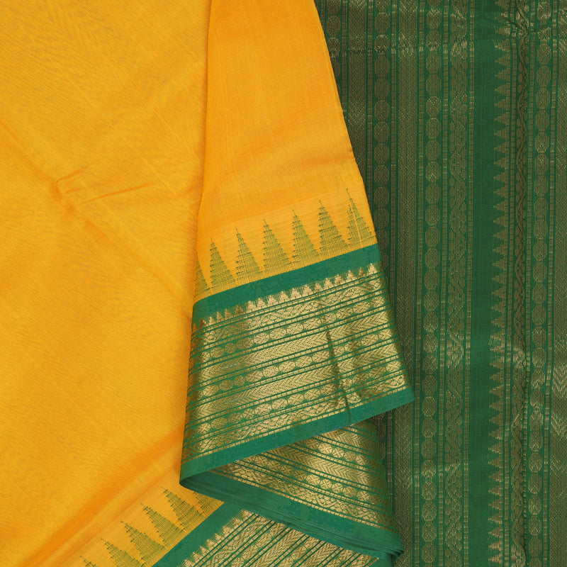 Hayagrivas Yellow Pure Silk Cotton Saree SSCBF34D3-11