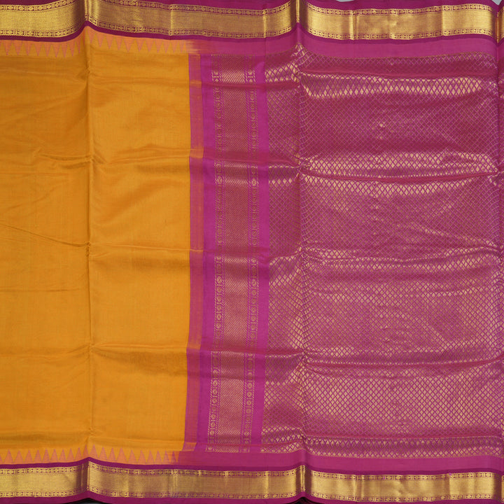 Hayagrivas Turmeric Yellow Pure Silk Cotton Saree SSCBF34D3-16