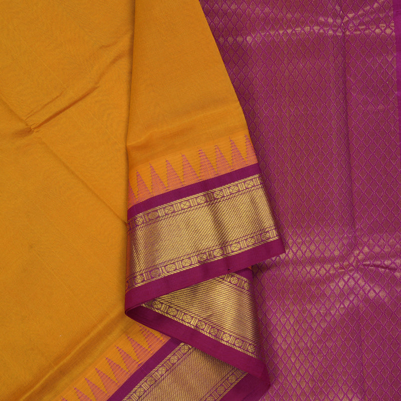 Hayagrivas Turmeric Yellow Pure Silk Cotton Saree SSCBF34D3-16