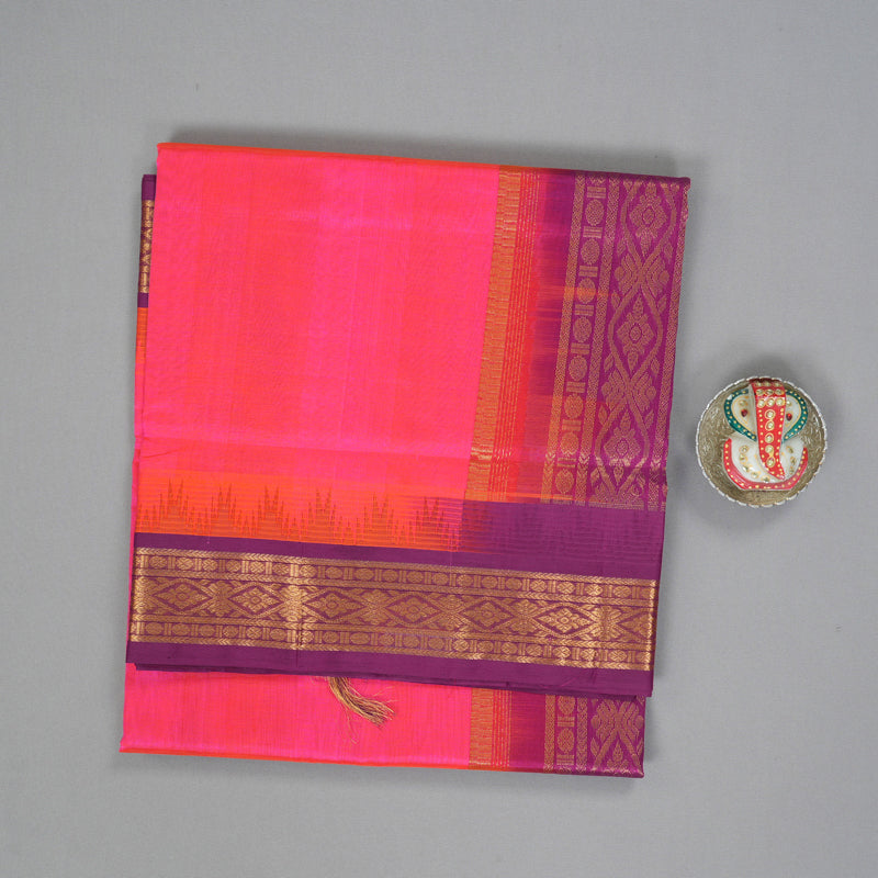 Hayagrivas Bright Pink Pure Silk Cotton Saree SSCBF34D3-31