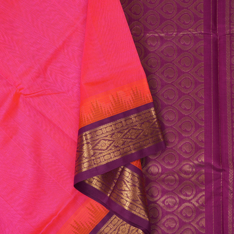 Hayagrivas Bright Pink Pure Silk Cotton Saree SSCBF34D3-31