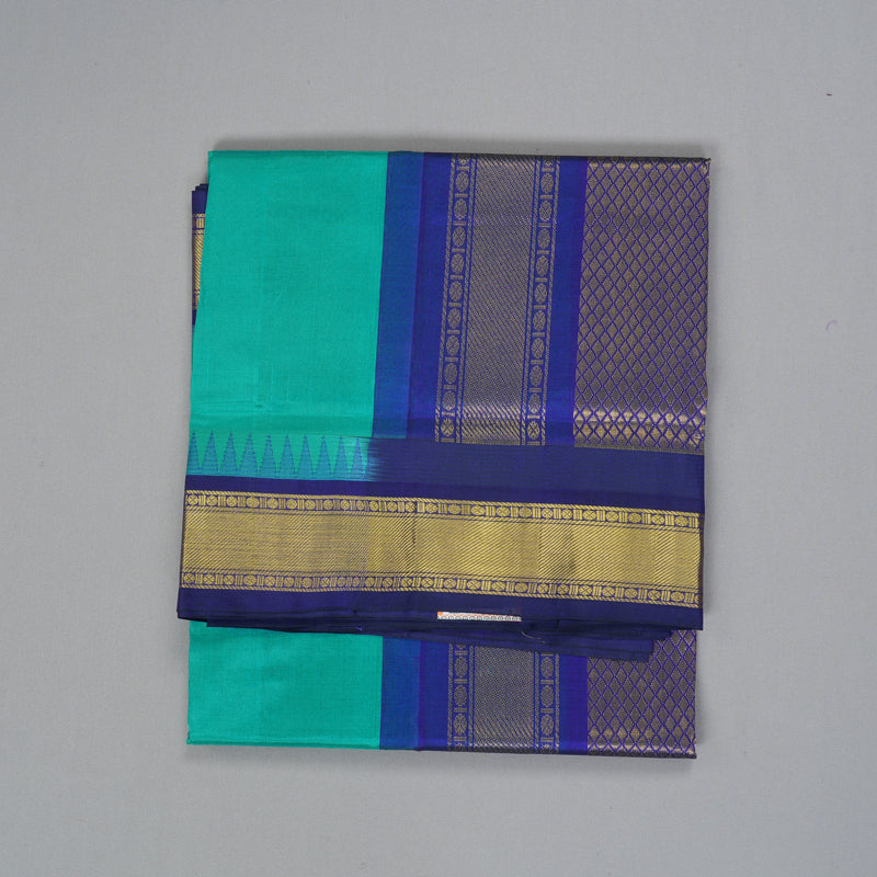 Hayagrivas Sea Green Pure Silk Cotton Saree SSCBF34D3-7