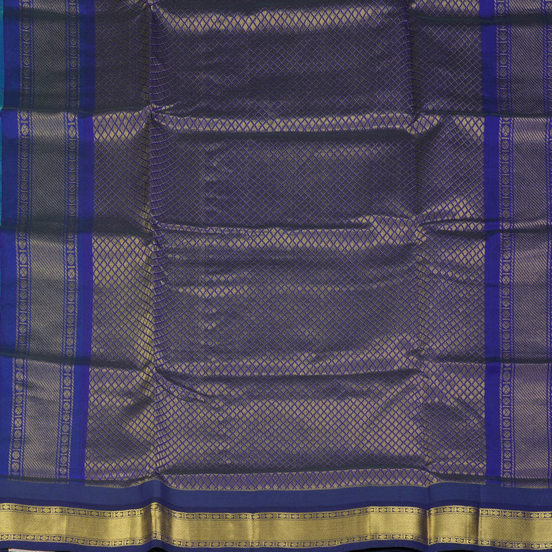 Hayagrivas Sea Green Pure Silk Cotton Saree SSCBF34D3-7