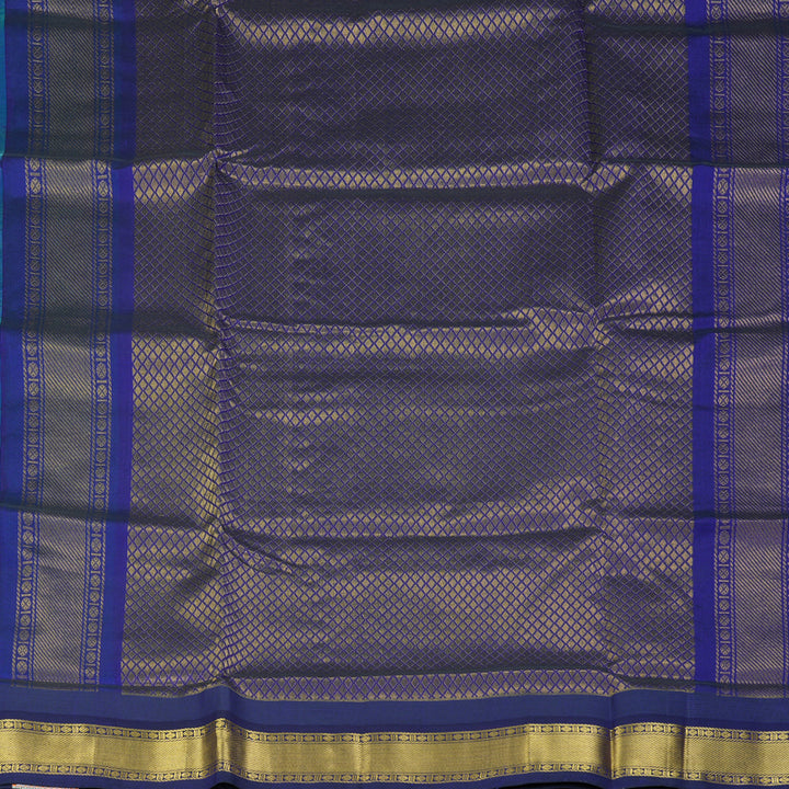 Hayagrivas Sea Green Pure Silk Cotton Saree SSCBF34D3-7