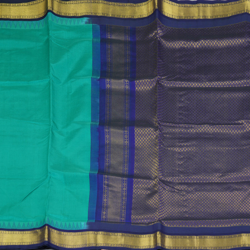 Hayagrivas Sea Green Pure Silk Cotton Saree SSCBF34D3-7