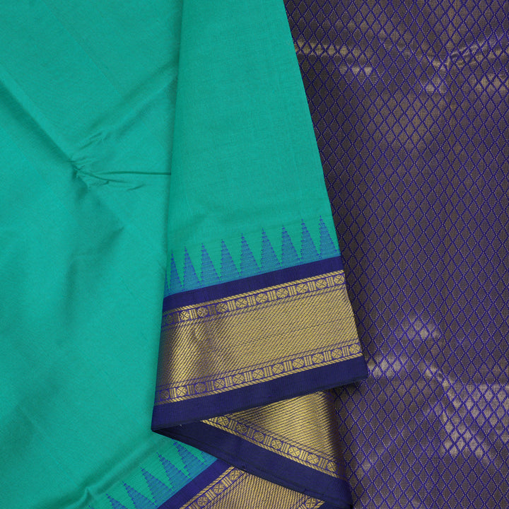 Hayagrivas Sea Green Pure Silk Cotton Saree SSCBF34D3-7