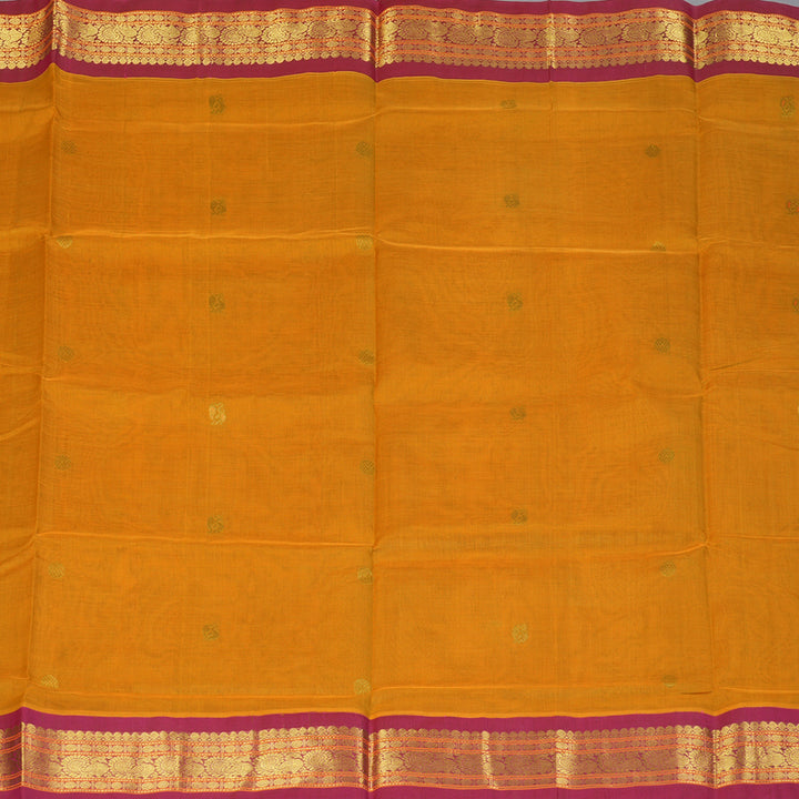 Hayagrivas Turmeric Orange Pure Silk Cotton Saree SSCBF34D4-33