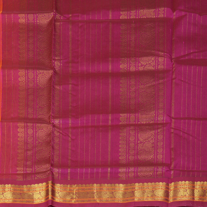 Hayagrivas Turmeric Orange Pure Silk Cotton Saree SSCBF34D4-33