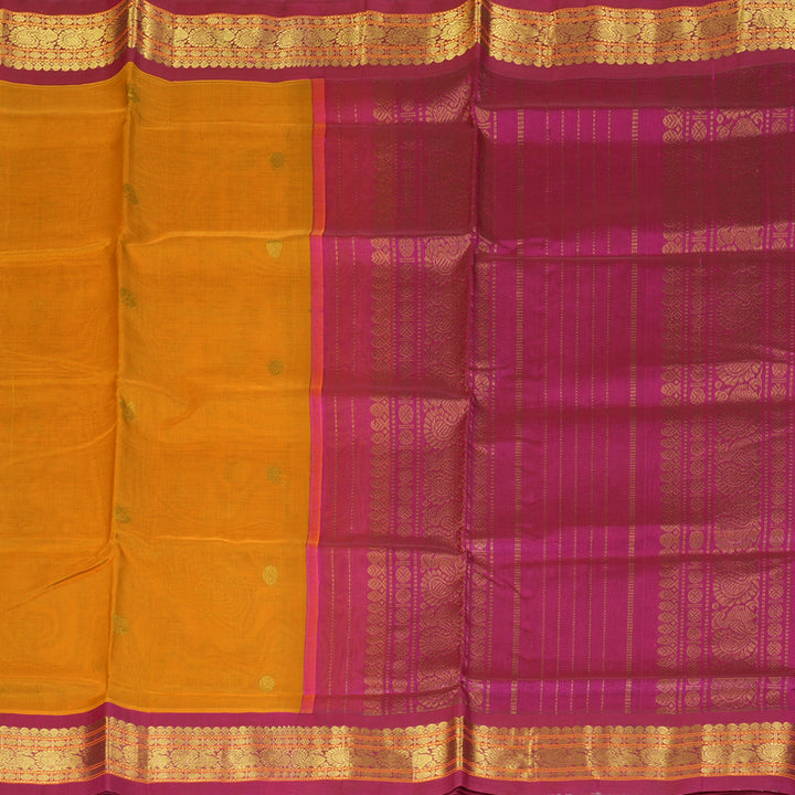 Hayagrivas Turmeric Orange Pure Silk Cotton Saree SSCBF34D4-33