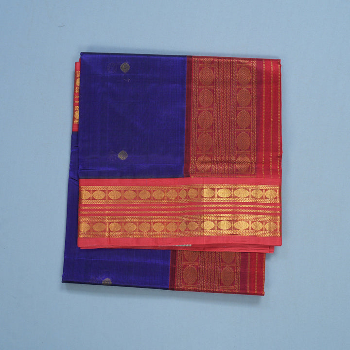 Hayagrivas MS Blue Pure Silk Cotton Saree SSCBF34D4-5