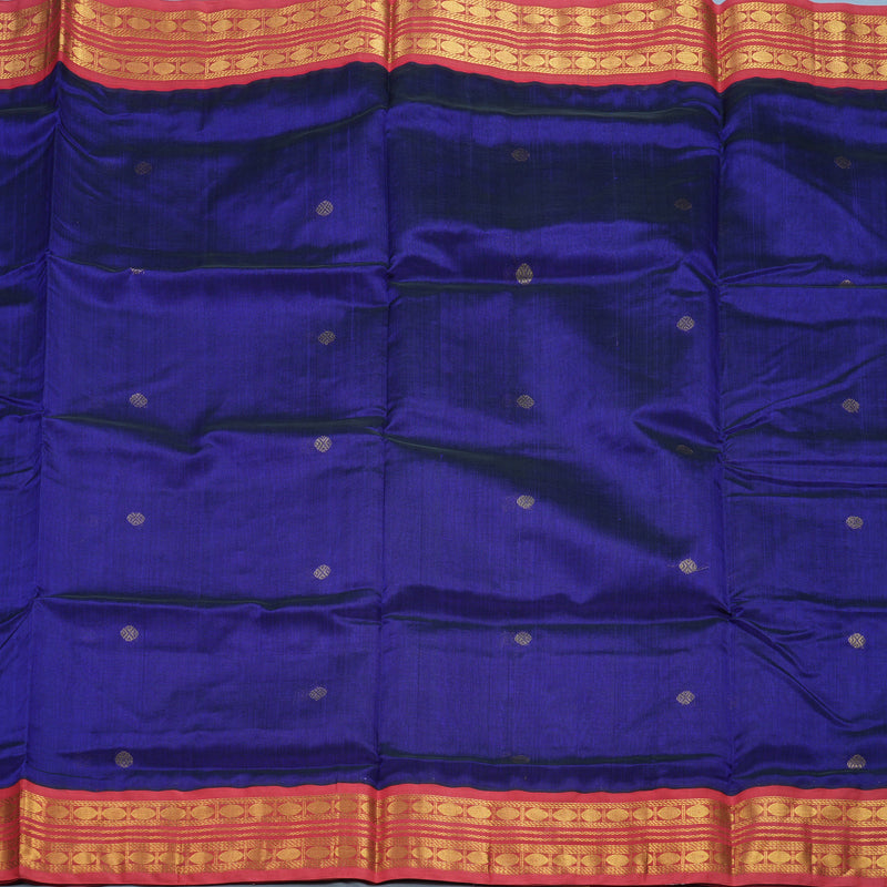 Hayagrivas MS Blue Pure Silk Cotton Saree SSCBF34D4-5
