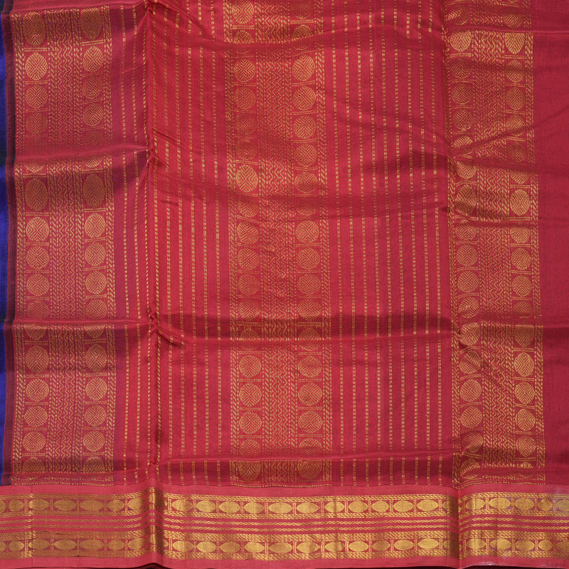 Hayagrivas MS Blue Pure Silk Cotton Saree SSCBF34D4-5