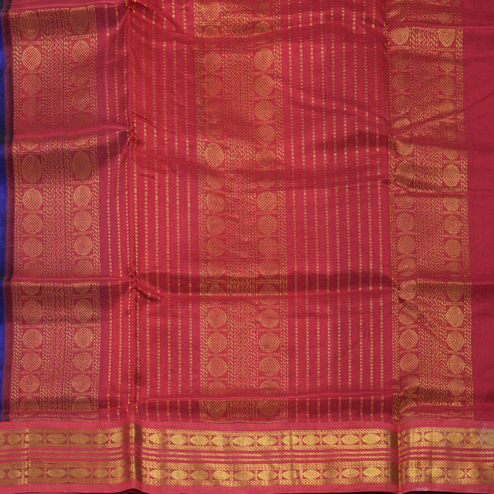 Hayagrivas MS Blue Pure Silk Cotton Saree SSCBF34D4-5