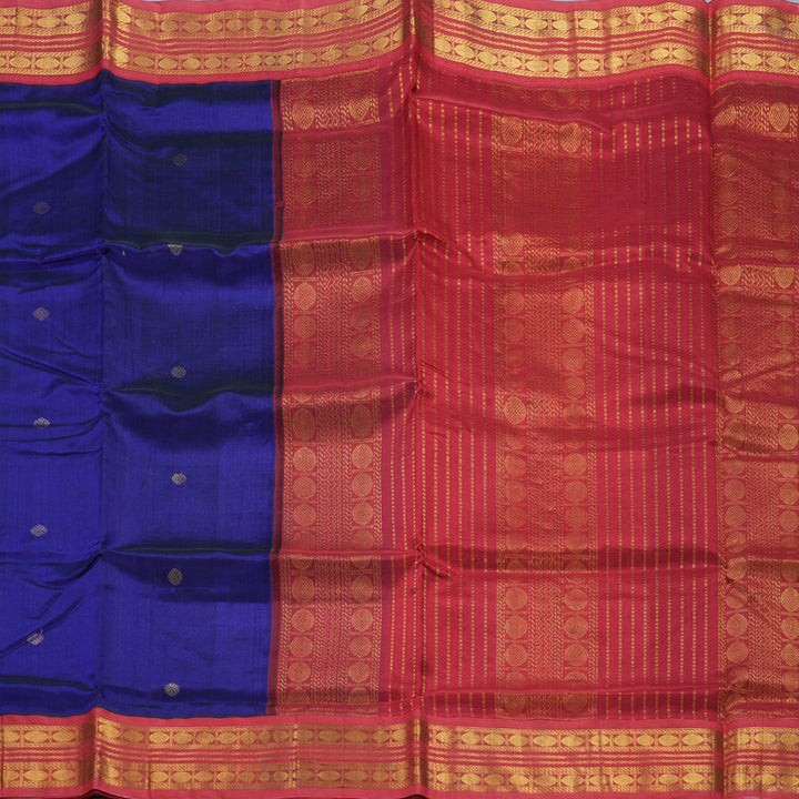 Hayagrivas MS Blue Pure Silk Cotton Saree SSCBF34D4-5