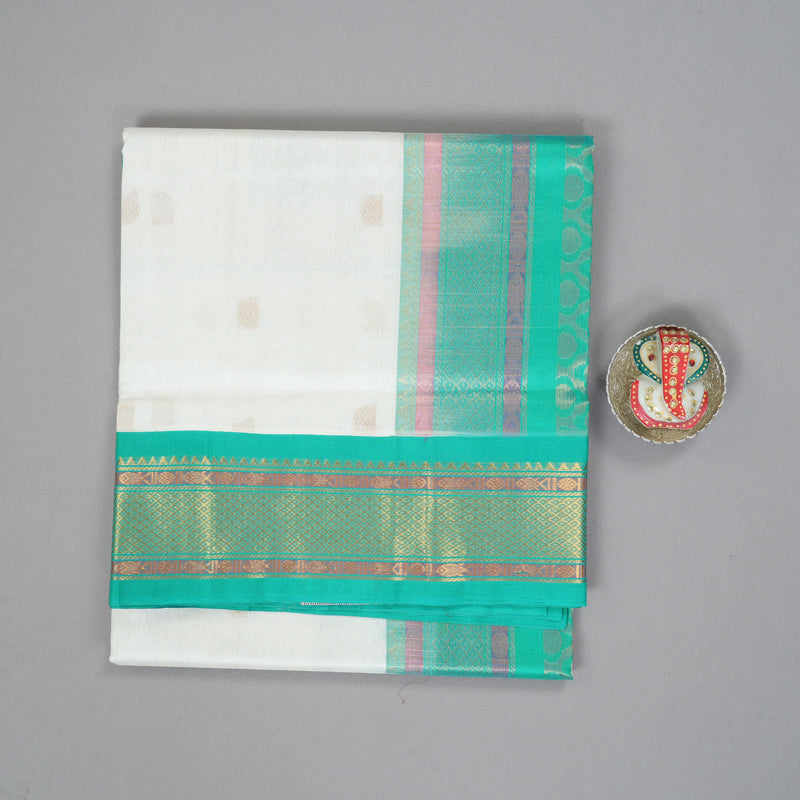 Hayagrivas White Pure Silk Cotton Saree SSCBF34D5-15