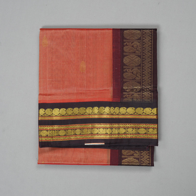 Hayagrivas Light Red Pure Silk Cotton Saree SSCBF34D5-39