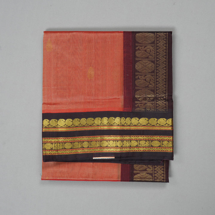 Hayagrivas Light Red Pure Silk Cotton Saree SSCBF34D5-39
