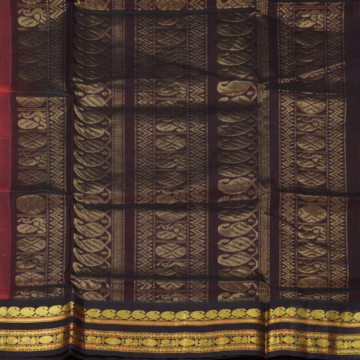 Hayagrivas Light Red Pure Silk Cotton Saree SSCBF34D5-39