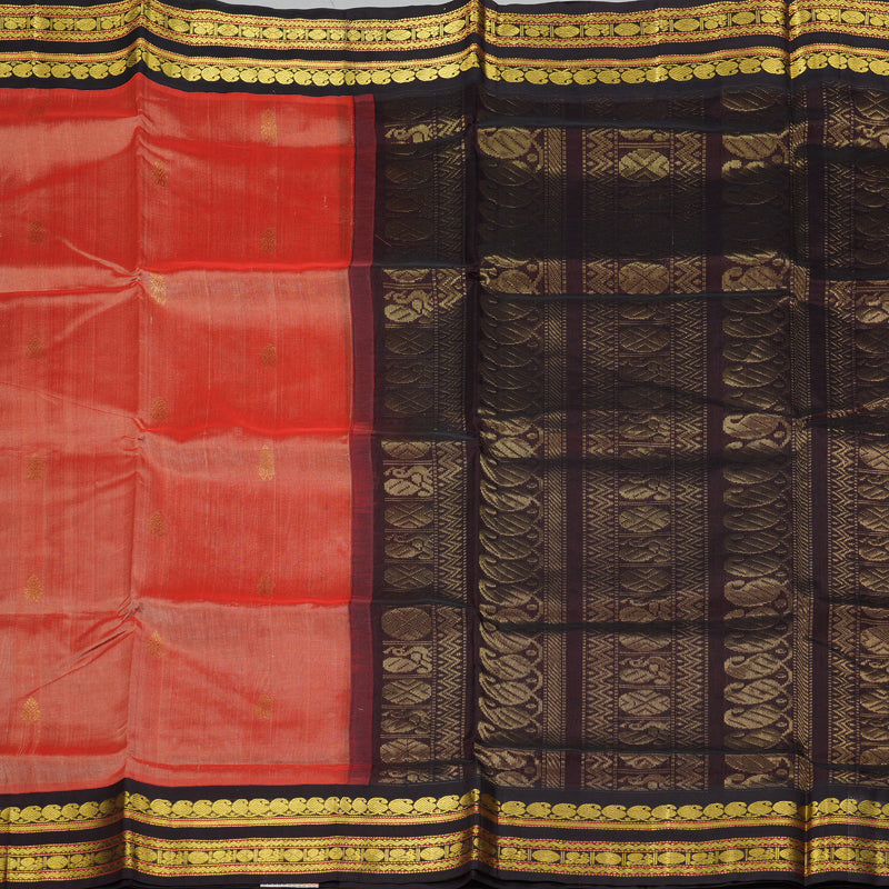 Hayagrivas Light Red Pure Silk Cotton Saree SSCBF34D5-39