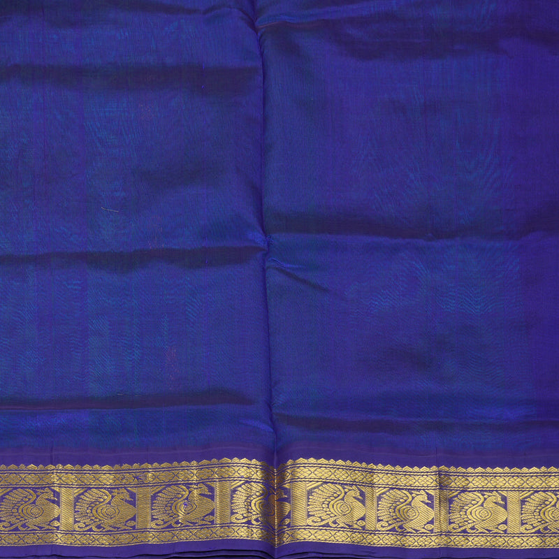 Hayagrivas Blue-Green Pure Silk Cotton Saree SSCBF34D5-7