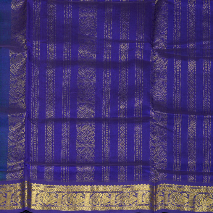 Hayagrivas Blue-Green Pure Silk Cotton Saree SSCBF34D5-7