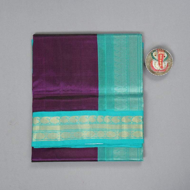 Hayagrivas Deep Violet Pure Silk Cotton Saree SSCBF35D1-13