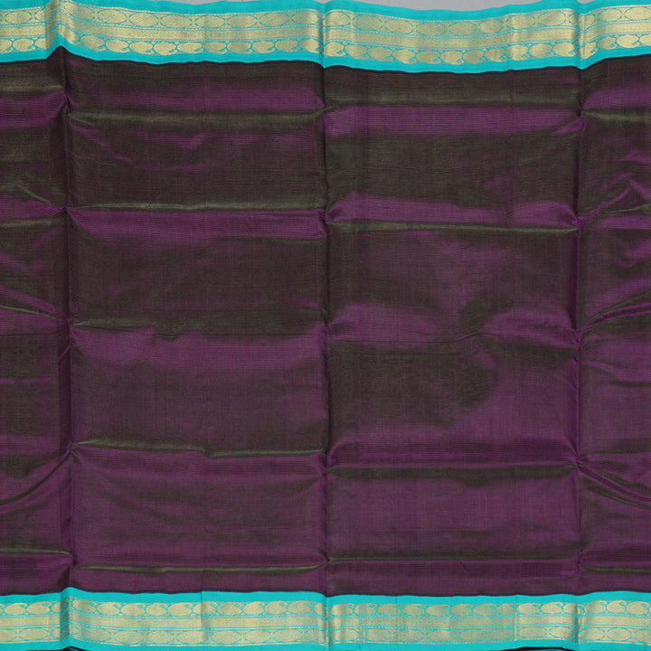 Hayagrivas Deep Violet Pure Silk Cotton Saree SSCBF35D1-13