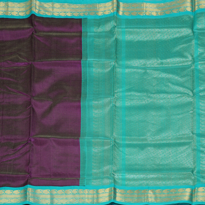 Hayagrivas Deep Violet Pure Silk Cotton Saree SSCBF35D1-13