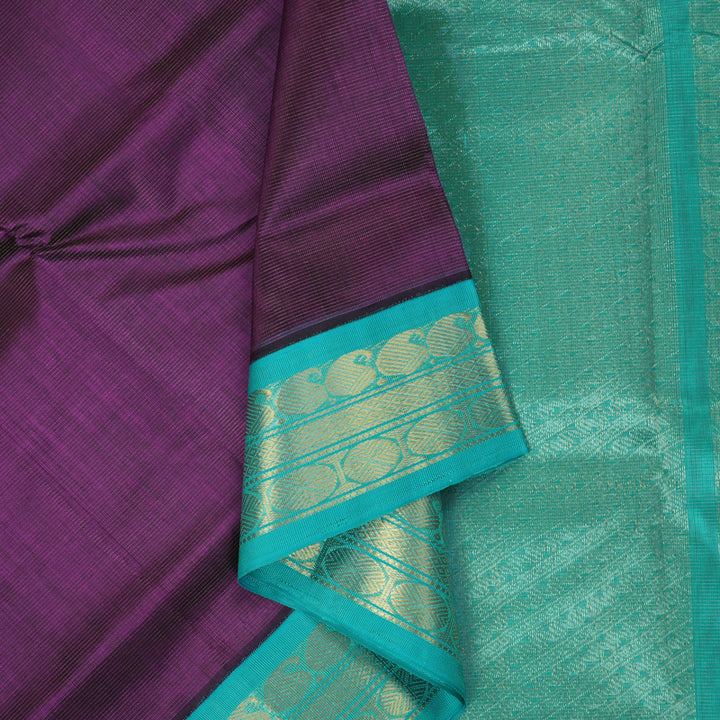 Hayagrivas Deep Violet Pure Silk Cotton Saree SSCBF35D1-13