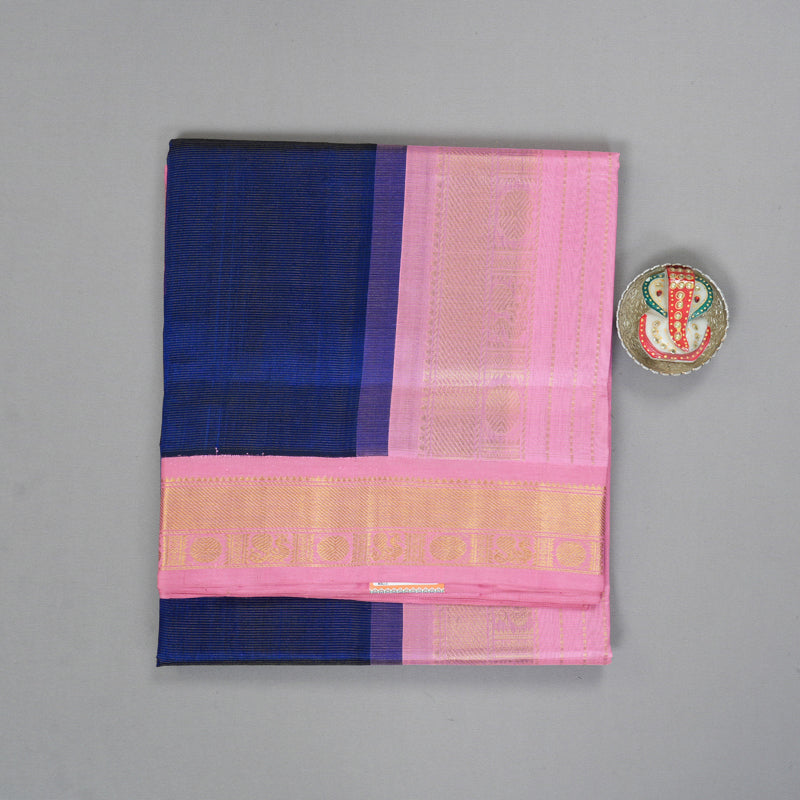 Hayagrivas Blue Pure Silk Cotton Saree SSCBF35D1-19