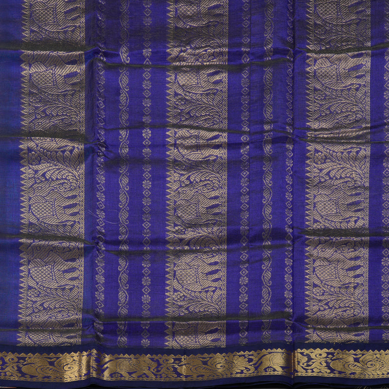 Hayagrivas Dual Toned Blue & Purple Pure Silk Cotton Saree SSCBF35D1-20