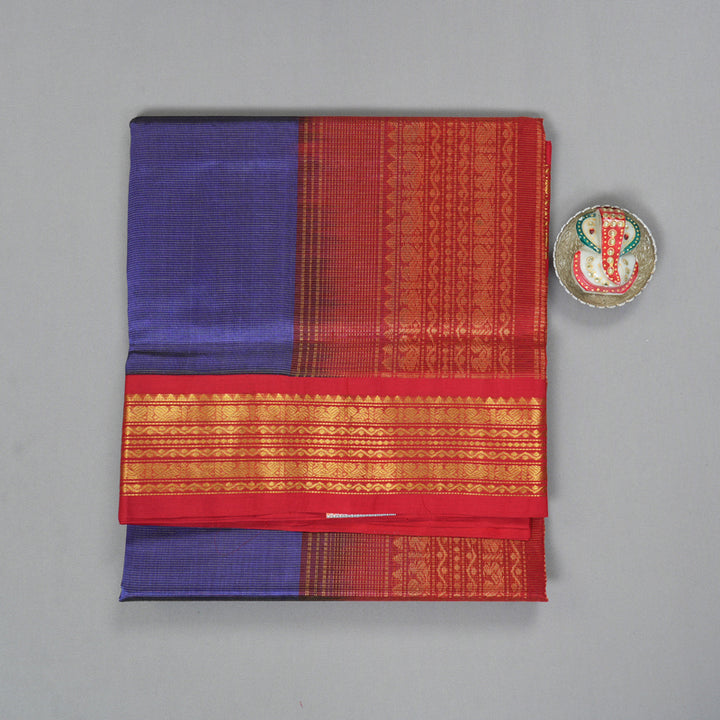 Hayagrivas Lavender-Blue Pure Silk Cotton Saree SSCBF35D1-30