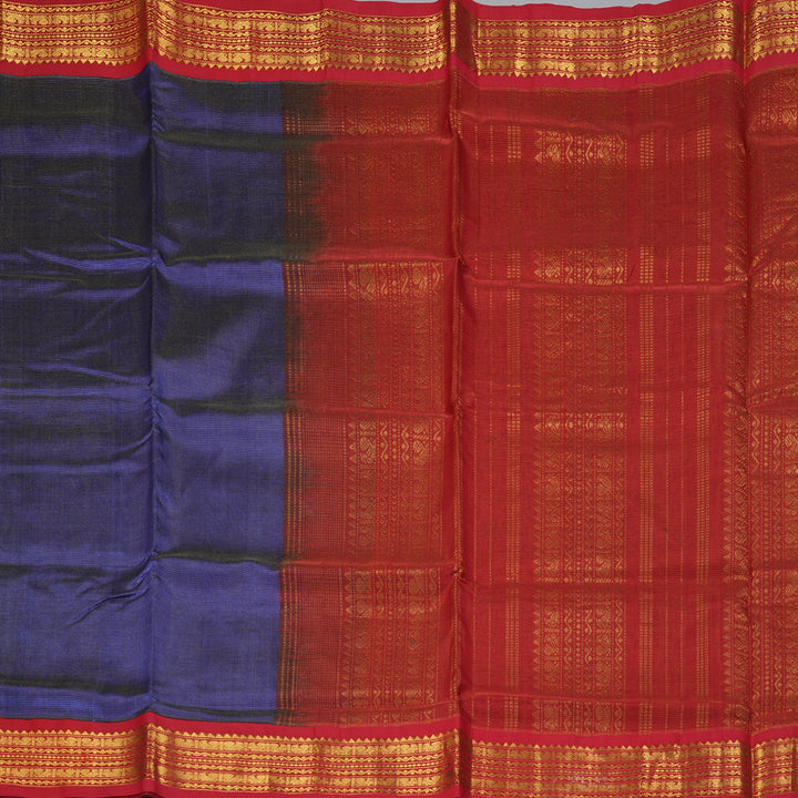 Hayagrivas Lavender-Blue Pure Silk Cotton Saree SSCBF35D1-30