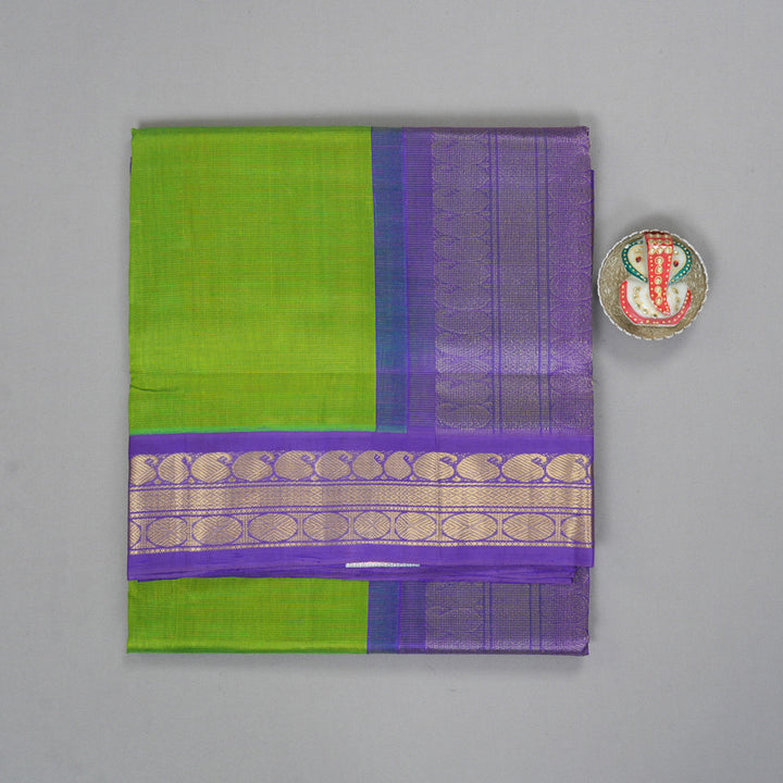 Hayagrivas Parrot Green Pure Silk Cotton Saree SSCBF35D1-38