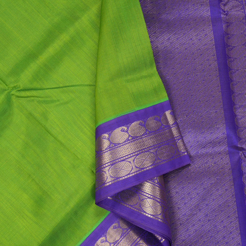 Hayagrivas Parrot Green Pure Silk Cotton Saree SSCBF35D1-38