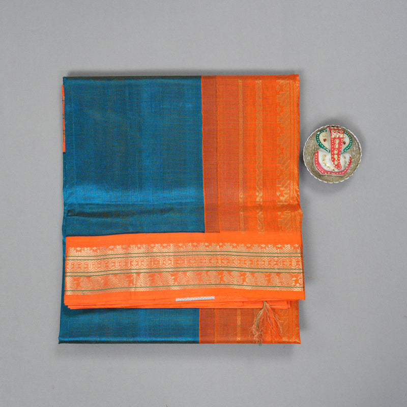 Hayagrivas Ramar Blue Pure Silk Cotton Saree SSCBF35D1-4