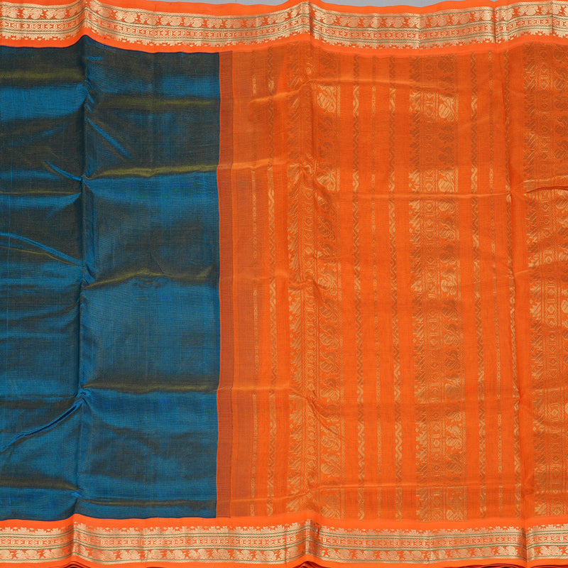 Hayagrivas Ramar Blue Pure Silk Cotton Saree SSCBF35D1-4