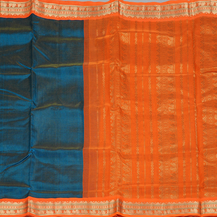 Hayagrivas Ramar Blue Pure Silk Cotton Saree SSCBF35D1-4