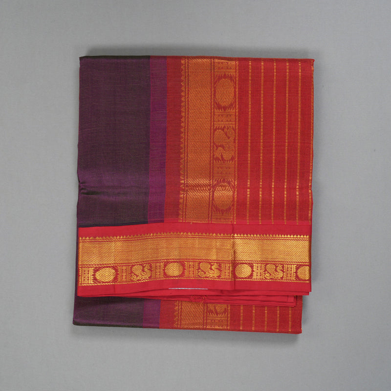 Hayagrivas Purple Pure Silk Cotton Saree SSCBF35D1-6