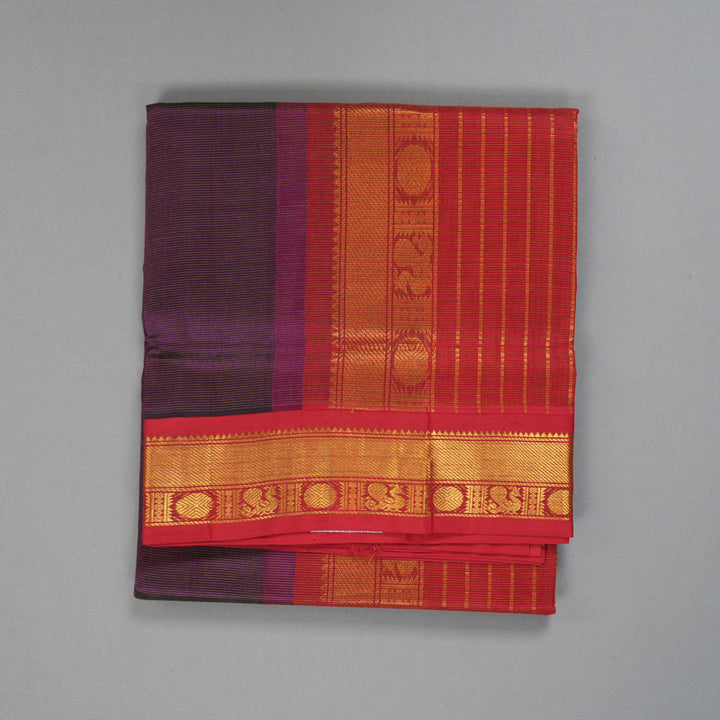Hayagrivas Purple Pure Silk Cotton Saree SSCBF35D1-6