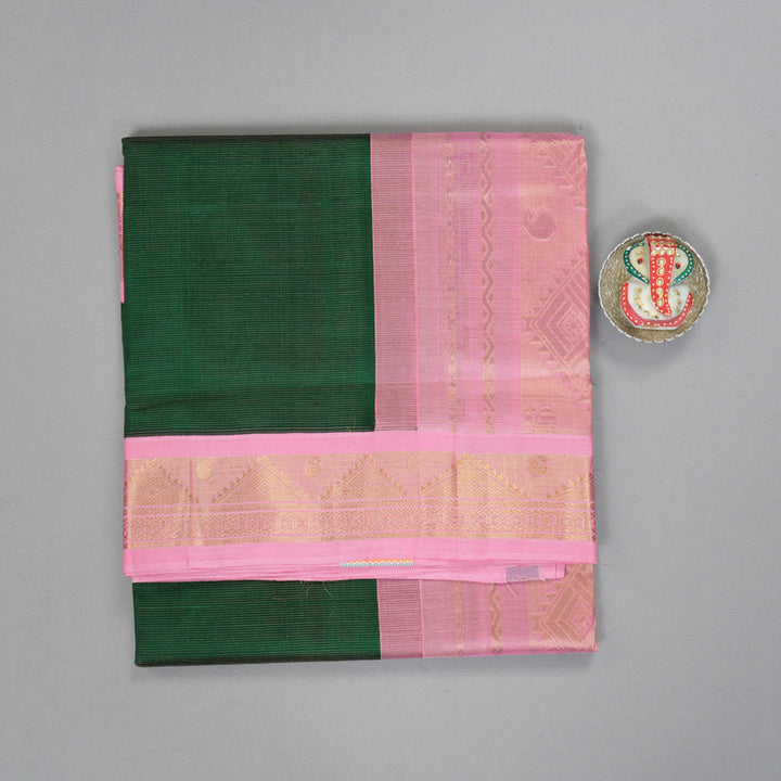 Hayagrivas Bottle Green Pure Silk Cotton Saree SSCBF35D1-8