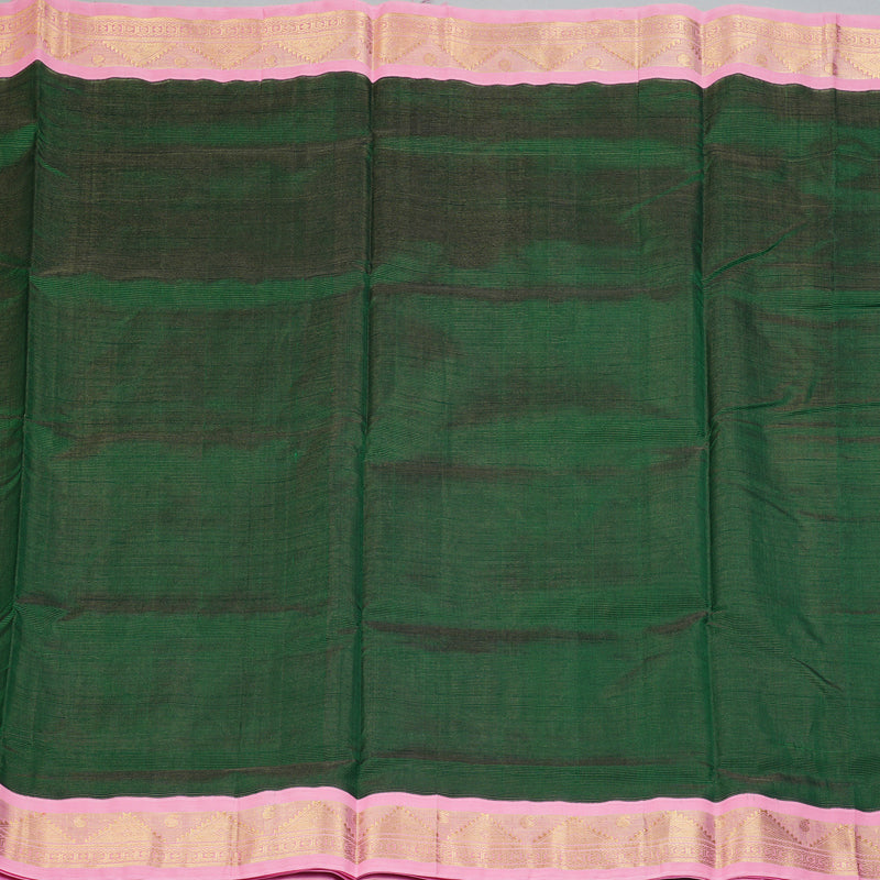 Hayagrivas Bottle Green Pure Silk Cotton Saree SSCBF35D1-8