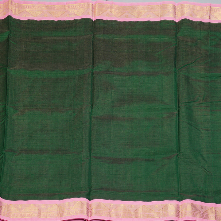 Hayagrivas Bottle Green Pure Silk Cotton Saree SSCBF35D1-8